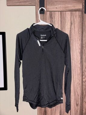 Reebok Black Quarter-Zip Performance Top